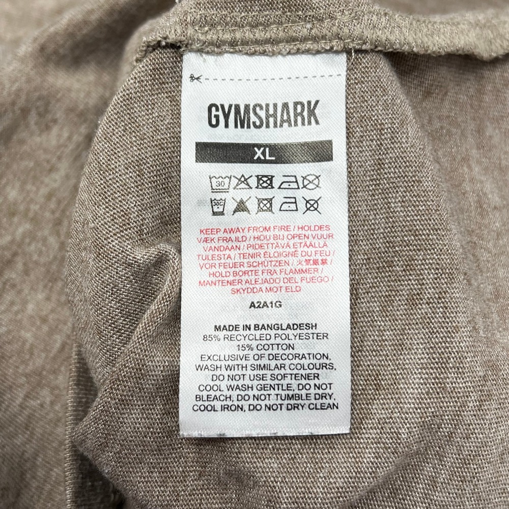 Gymshark Legacy Lifting Club Long Sleeve T-Shirt Mens XL Heather Brown A2A1G - Picture 6 of 7
